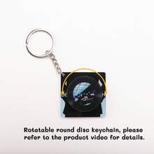 K-POP ENHYPN 6th Mini Album DESIRE:UNLEASH Peripheral Pendants, Jungwon, Heeseung, Jay, Jake, Sunghoon, Sunoo, Ni-Ki Keychain Ornaments, Rotatable Round Disc Keychains, Decorate Schoolbags, Backpacks, Key Chains, Suitcases, Perfect Gifts For Fans. - Multicolor - View 5