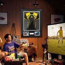 Jersey Frame, T Shirt Frame, Jersey Frame With Picture Slots, Jersey Display, Photo Display, For Soccer, Football, Basketball, Baseball 1 Pack - Black - View 4