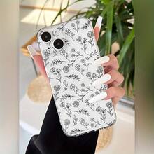 Protective Case With Transparent TPU And Floral Patterns, Ideal For Apple 15/14/13/12/11/7/8, Providing Complete Protection Against Drops. - Multicolor - View 1