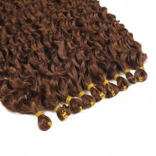 9pcs/Set Curly Synthetic Hair Bundles Pre-Stretched Professional Grade Suitable For Crochet Hair Hot Water Styling 30inch/75cm Crochet Hair Extensions Heat Resistant Wavy Hair French Curl High Temperature Hair - Multicolor - View 9