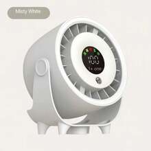 Portable Desktop Mist Fan, 100-speed adjustable cooling fan, quiet wall-mounted air circulator, suitable for indoor and outdoor use - Weiss - Übersicht 8