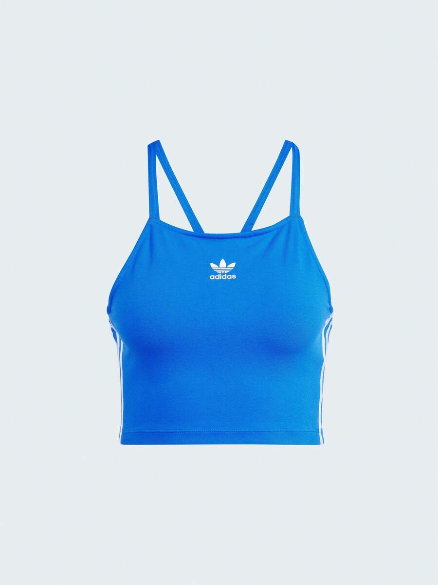 Adidas Spring/Summer Women's Fashion Fitted Short Sleeveless Camisole Tank Top With Backless Design IN8376 - Toba Blue - View 1