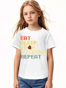 1 camiseta divertida de juego, de manga corta para niños, de cuello redondo y estilo casual, perfecta para actividades al aire libre y uso diario. - Blanco - Ver 1
