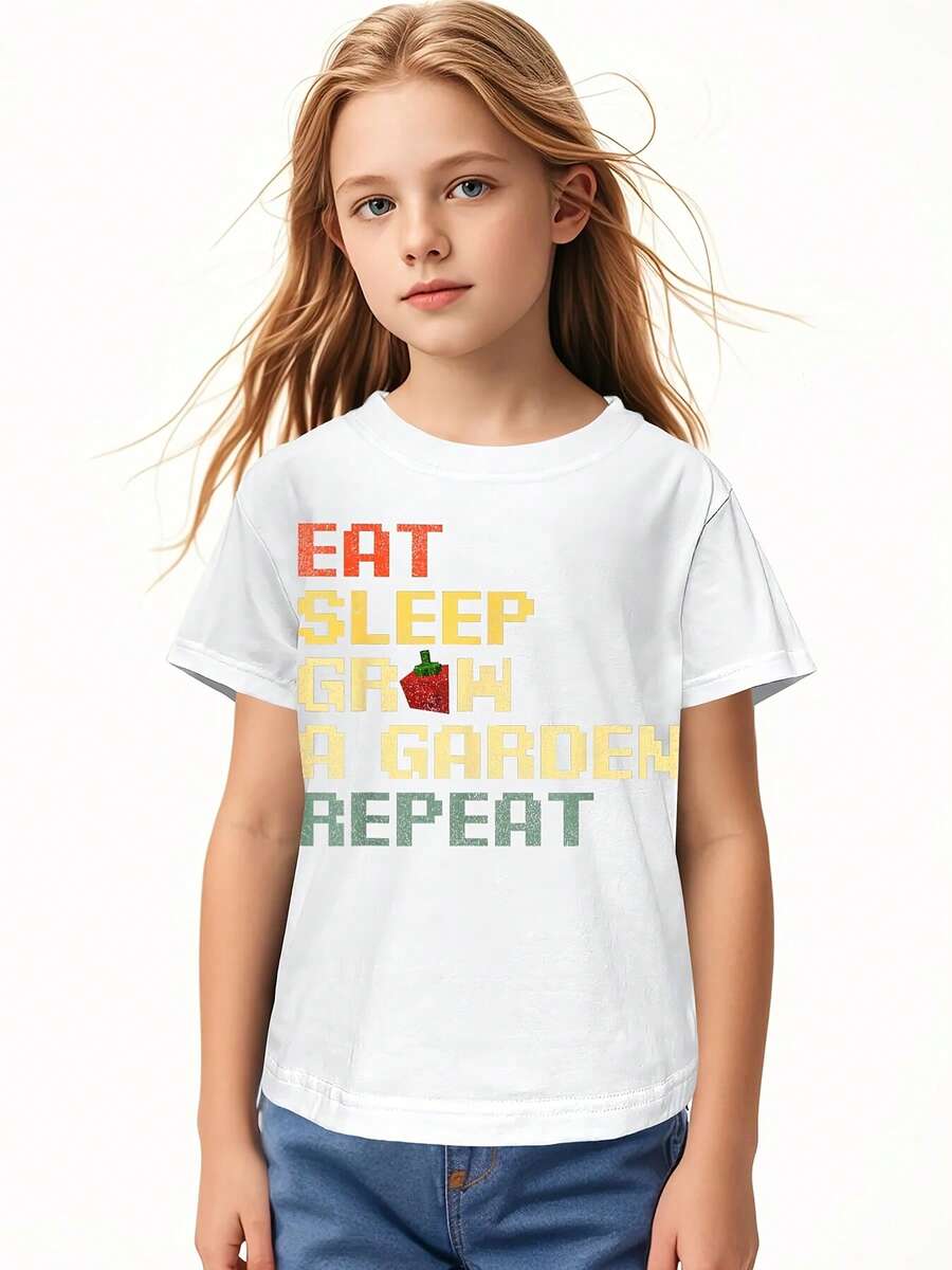1 camiseta divertida de juego, de manga corta para niños, de cuello redondo y estilo casual, perfecta para actividades al aire libre y uso diario. - Blanco - Ver 1