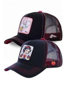 Disney, 1pc Cartoon Embroidered Women's Mesh Baseball Cap, Adjustable Outdoor Casual Sun Hat, Decorated With Cute Snow White And Daisy Cartoon Pattern Design, Suitable For Women And Girls To Wear, Ideal For Outdoor Sports, Daily Wear, Travel, Gatherings And Holiday Occasions. Also A Perfect Gift For Friends And Family! (Disney Baseball Cap, Women's Hat, Summer Sun Hat) - Multicolor - View 2