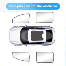 4 buah Tirai Pelindung Matahari Jendela Samping Mobil Magnetik - Warna Perak Titanium, Tirai Privasi Depan dan Belakang, Perlindungan UV, Cocok untuk Beludru dan Tempat Ganti Popok, Cocok untuk Sedan, Mobil, SUV, Daya Rekat Kuat, Dapat Digunakan Sebagai Tirai, Aksesori Mobil - Pelindung matahari jendela samping - View 15