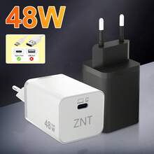 48W GaN USB-C Fast Charging Plug, High Output Power Charger, Advanced GaN Chip Charging Adapter, Compatible With IPhone 17/16/15 Plus Pro Max, Air Series, Galaxy S25 Ultra S24 Series - View 1