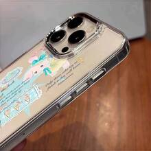 Shockproof Case Made Of Eye-Catching Glossy TPU Material, Scratch-Resistant And With Camera Protection. Viral Influencer Design With Delicate Cartoon Graphics And A  Youth Style. Compatible With IPhone 11-17 Pro Max, X/XS Max. - Transparency - View 5