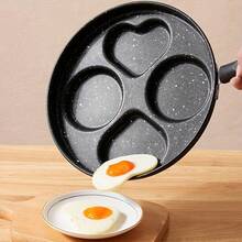 Four-In-One Cast Iron Egg Fryer, Non-Stick, Single Handle, Dishwasher , Compatible With Electric Stoves, Ideal For Kitchen Gadgets For Pancakes, Eggs, Steaks And Other Uses. - View 8