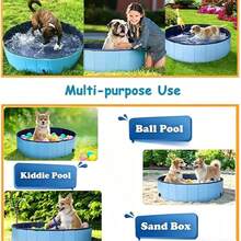 Reversible Stackable Thickened Pet Swimming Pool, Large Capacity Portable, Suitable For Indoor And Outdoor Use (Drain Hole Position Varies By Model, Image Shown For Reference Only) - Multicolor - View 5