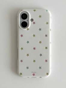 可愛粉色波點圖案亮面果凍手機殼，適用於 iPhone 18 Pro Max 17 Pro Max 16 Pro Max 17 16 15 14 13 12 Pro Max 11，甜美防撞軟背蓋 - 白色 - 查看 4
