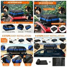 420D Waterproof Car Roof Storage Bag With Non-Slip Pad, Universal Car Roof Rack, Suitable For Vehicles With Or Without Roof Rack, Outdoor Self-Driving Travel Cargo Bag - 420D Roof Bag + Non-slip Pad - View 11