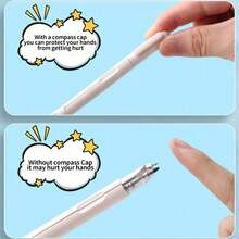 1pc 3-In-1 M&G Precision Round Drawing Tool Set, Built-In Pencil, Student Drawing Kit (Circle Drawing Tool + Eraser + Pencil Lead), Metal Drawing Tool, Suitable For Students And Professionals, Portable School And Office Stationery - Sets - View 3