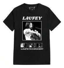 Playera Laufey Cantante-shirt Aesthetic Unisex,playeras de mujer,shirt women,mexico - Negro - Ver 1