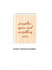 1pc Frameless Halloween Pumpkin Spice Quote Print Fall Kitchen Wall Art Aesthetic Apartment Living Room Bedroom Decor Back To School Funky Posters Dorm Essentials - Frameless - View 14