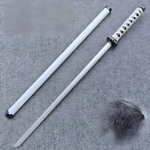 Japanese Aesthetic Wooden Samurai Sword Prop, Adult Use, Unsharpened Bamboo Samurai Training Wooden Sword, Natural Wooden Scabbard, Cosplay Decorative Sword, Suitable For Photography And Halloween Costume - Multicolor - View 5