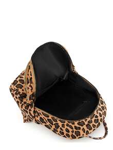 Mochila de mujer con estampado de leopardo de moda - Amarillo - Ver 8