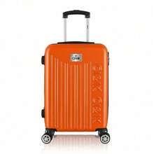 18-Inch Hard-Shell Carry-On Suitcase, Cabin Hand Luggage With 4 Wheels And Integrated Lock, Variety Of Colors - Orange - View 1