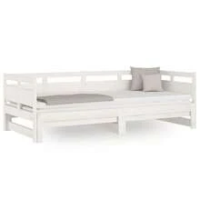 vidaXL Lit coulissant sans matelas blanc 2x(90x200) cm - Blanco - Ver 1