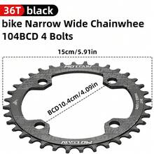 MOTSUV Mountain Bike 104BCD Chainring, Imported German Technology, Positive/Negative Teeth, 32T 34T 36T 38T - Multicolor - View 14