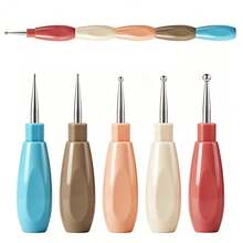 Connectable Single Head Nail Dotting Rhinestone Picker Pen Set, Spliceable Ergonomic Handle Nail Art Dot Tool For Gem Crystal Sequins DIY Manicure Decor - Multicolor - View 9