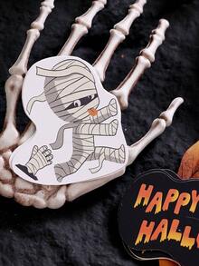 54pcs Halloween Cartoon Pumpkin Ghost Cute Lollipop Cards, Paper Insert Candy Cards, Party Gift Packaging - View 8