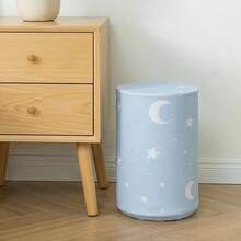 1pc Blue Square Star & Moon Print Dust Cover, Suitable For Home Humidifier And Other Appliances, Can Be Used For Storage Of Various Rectangular Items On Bookshelf, Milk Silk Elastic Fabric Universal Dust Cover - Multicolor - View 2