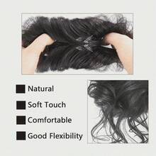 1pc 8 Inch Synthetic Curly Donut Bun Elastic Hair Tie Messy Bun Hair Piece Wig Hair Accessory - Multiple Styles - View 3
