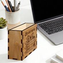 This Single Wooden Storage Box Is Designed For Bookmarks, Decorations And Ornaments. This Multi-Functional Small Organizer Is A Great Gift For Book Lovers And Also Suitable For Shopping Holidays And Home Goods Discounts - Multicolor - View 5