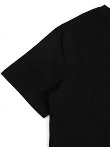 Cotton T-Shirt Men Short S-3XL, Ultra Soft Texture, Comfortable All-Day Summer Wear Breezy - Black - View 6
