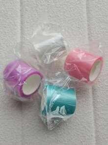 1pc Transparent Colorful Nano Double-Sided Adhesive Tape PET Glitter Powder Hook And Loop Roll Bubble Blowing No-Trace Glue - Multicolor - View 12