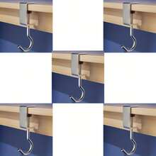 5pcs Backpack/Crossbody Bag Office Cubicle Desk Hook, Office Desk Hook, Classroom Desk Edge Hook, Adjustable & Movable, Office Desktop Hook - Hook Up - View 8