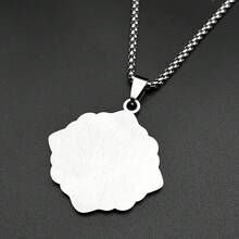 "Sacred Heart Of Jesus Catholic Pendant Necklace For Women Men Stainless Steel Gold Color Flower Medal Amulet Chain Jewelry Gift " - Necklace - View 5