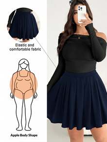 Women Plus Size Sports Dresses - Navy Blue - View 13