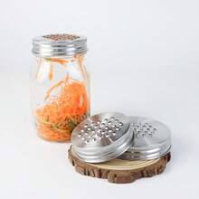 1pc Stainless Steel 304 Manual Grater Lid, Suitable For 86mm/70mm Mason Jar/Glass Jar, Rust-Proof Slicer For Lemon/Cucumber/Cheese And More - View 7