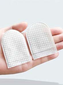 50pcs U-Shaped Finger Sleeve Makeup Remover Wipes - Unscented Disposable Non-Woven Cleaning Wipes, Ergonomic Design, Soft Tone (Light Beige), Convenient For Travel, Suitable For Face And Body - Multicolor - View 5