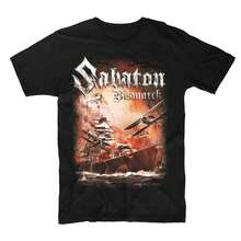 Camiseta Sabaton Bismarck - Camiseta Unisex para Hombre y Mujer - Camiseta Gráfica de Algodón para Hombre de Verano - Negro - Ver 1