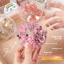 Multifunctional Paper Clips, Binder Clips, Push Pins, And Butterfly Clips Combination Set, Suitable For Office And Study Folders - Multiple Styles - View 6