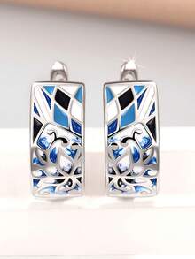 1 Pair Vintage Earrings, Designed For Women, Suitable For Weddings, Engagements, Anniversary Parties, Valentine's Day Gifts - 2# - View 3