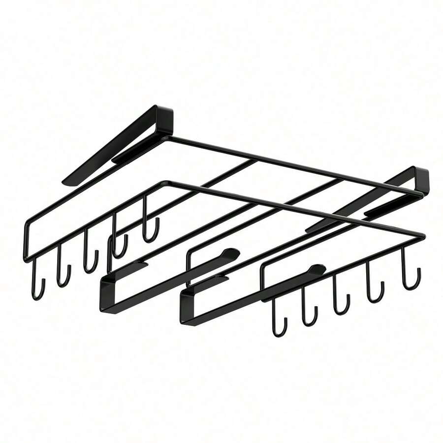 Porta Tablas de Cortar Colgante (25.8*24.8*12.3CM) – Organizador de Cocina para Tablas, Tapas de Ollas y Bandejas, Almacenamiento Bajo Armario para Papel Aluminio/Film Plástico - negro b - Ver 1