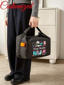 Custom Pattern Printed Nurse Style Commuter Shoulder Bag - With Adjustable Strap, Designed For Professionals, Multifunctional Portable Bag; Durable And Sturdy, Can Store Work Equipment And Meet Daily Commute And Travel Needs, Perfect Personalized Gift For Healthcare Workers. - Multicolor - View 2