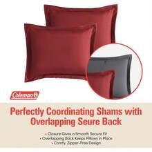 Coleman Comforter Set Full Size Reversible Bed-In-A-Bag– Double-Sided Color Options, All-Season Comforter + Shams + Sheets – Perfect For Home, Cabin Variant 2 - Burgundy/Gray - View 2
