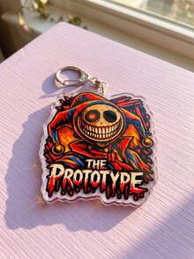 1pc/4pcs Cartoon Horror Game Pattern Acrylic Keychain, Personalized Style, High Transparency Acrylic Material, Asymmetrical Silhouette, High Definition Double-Sided Print With D-Shaped Clasp, Decorative Pendant, Bag Accessory, Suitable For Halloween, Game Anime Exhibition, Daily Outfit And Gift Giving, All Season Use. - Multicolor - View 8