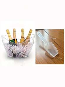1/2 Transparent Champagne & Soda Water Cooling Bucket - Ice Bucket, Perfect For Parties, Bars And Restaurants, Suitable For Summer, Father's Day And Halloween - View 6