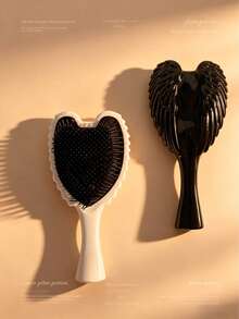 1 buah Sisir Pijat Bantalan Warna Matte Sayap Malaikat Premium dalam Kotak Hadiah, Cocok untuk Penataan Rambut Wanita, Sisir Bantalan Queen - Aneka warna 3 - View 6