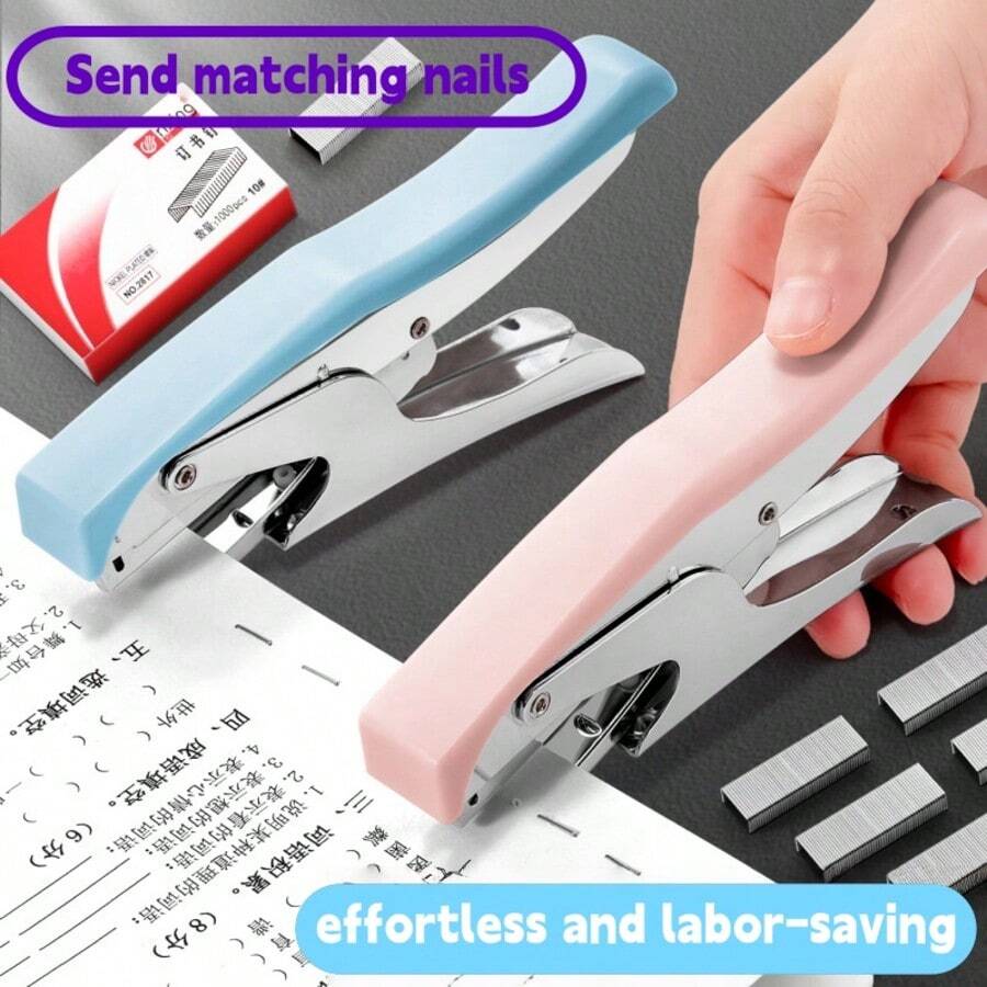 Effortless Handheld Stapler For Takeout Packaging And Bag Sealing, Large Size Office And Student Binding Supplies For Home And Office