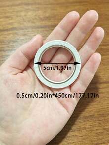5 Rolls Double-Sided Adhesive Tape, Strong And Durable, Suitable For Gift Wrapping, Halloween, Christmas Decorations, Event Venue Decor, Crafts, Default Width 5mm - White - View 4