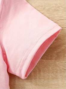 [Guan Yi Shu Selection]Capybara And Pufferfish Print T-Shirt|Short Sleeve Sports T-Shirt For Boys And Girls Ages 4-13 | Casual Printed T-Shirt For Kids - 軍綠色 - 查看 5