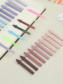 200pcs/Pack Gradient Arrow Shaped Index Tabs, Transparent Design, Suitable For Writing With Ballpoint Pen, For Student Notes, Highlighting And Categorizing Sticky Notes School Supplies - Multi Colors - View 1