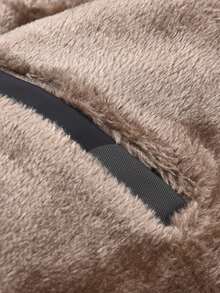 Men's Winter Thickened Thermal Lined Fur Coat, Detachable Hood Camouflage Jacket - Grey - View 8